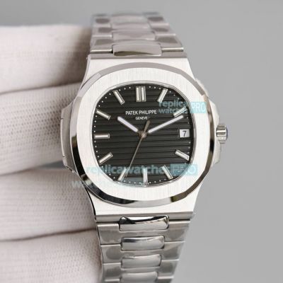 GR Factory Patek Philippe Nautilus Stainless Steel Black Dial 40MM Replica Watch